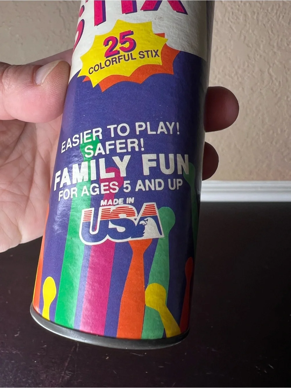 Vintage 1990 Steven Pickup Stix Game Ball Tipped Colorful Sticks Made in USA